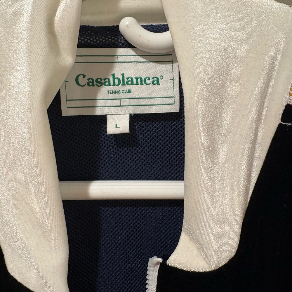 Casablanca Navy Velvet Bomber Jacket - Picture 4 of 9